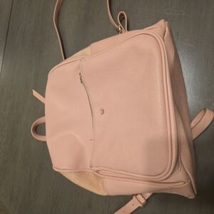Elegant Pink Leather Backpack